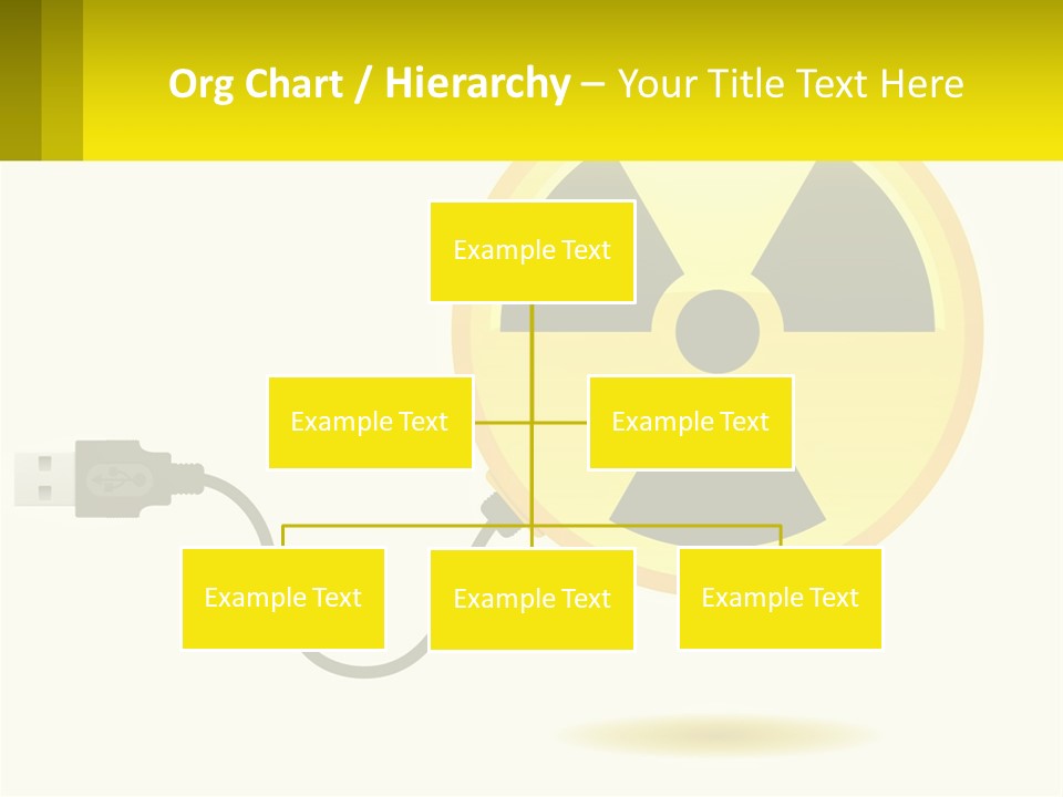 A Yellow Sign With A Radioactive Symbol On It PowerPoint Template