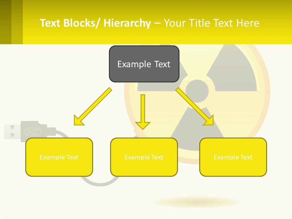A Yellow Sign With A Radioactive Symbol On It PowerPoint Template