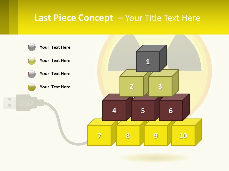 A Yellow Sign With A Radioactive Symbol On It PowerPoint Template