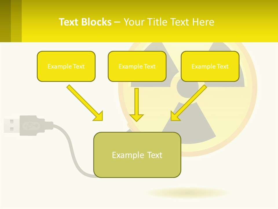 A Yellow Sign With A Radioactive Symbol On It PowerPoint Template