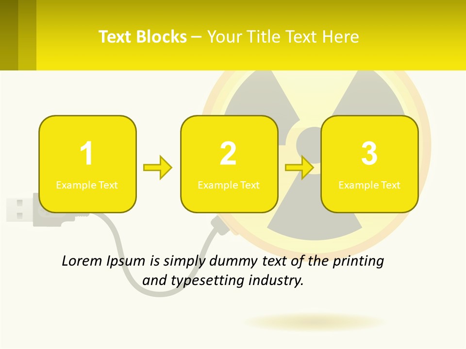 A Yellow Sign With A Radioactive Symbol On It PowerPoint Template
