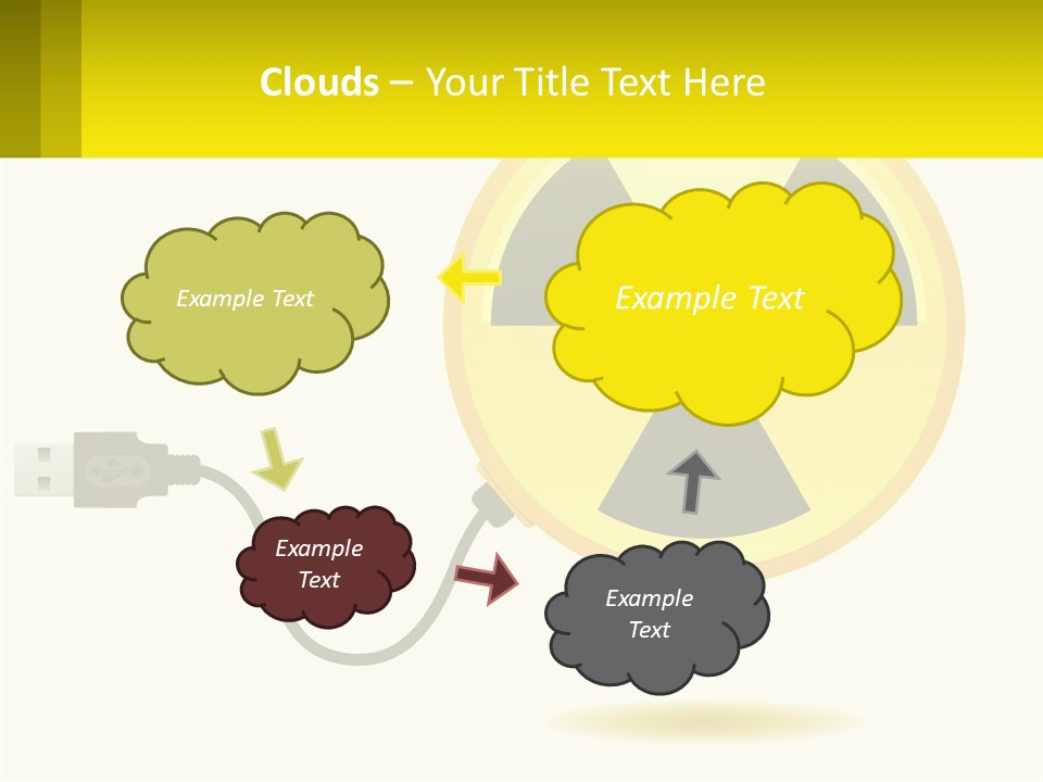 A Yellow Sign With A Radioactive Symbol On It PowerPoint Template