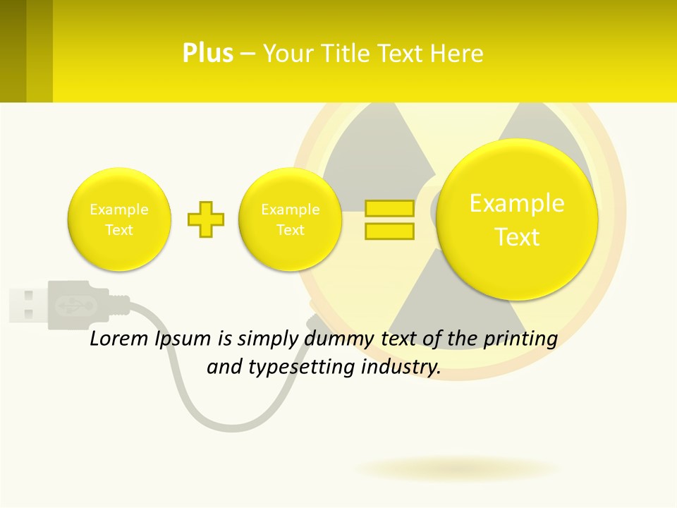 A Yellow Sign With A Radioactive Symbol On It PowerPoint Template