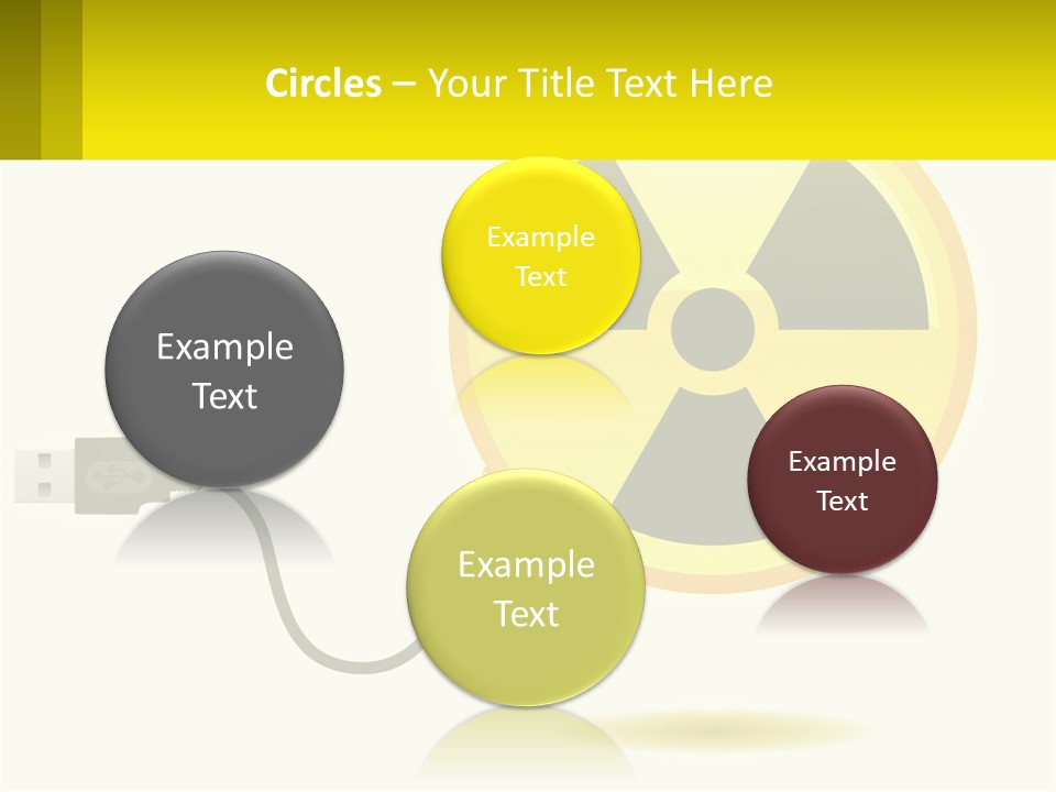 A Yellow Sign With A Radioactive Symbol On It PowerPoint Template