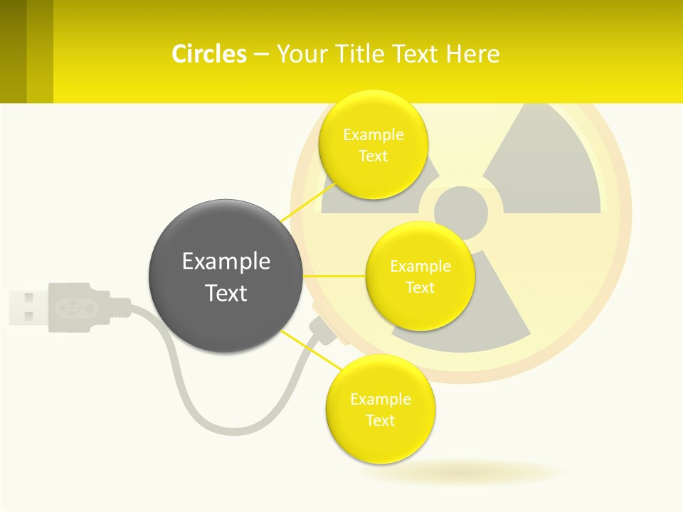 A Yellow Sign With A Radioactive Symbol On It PowerPoint Template