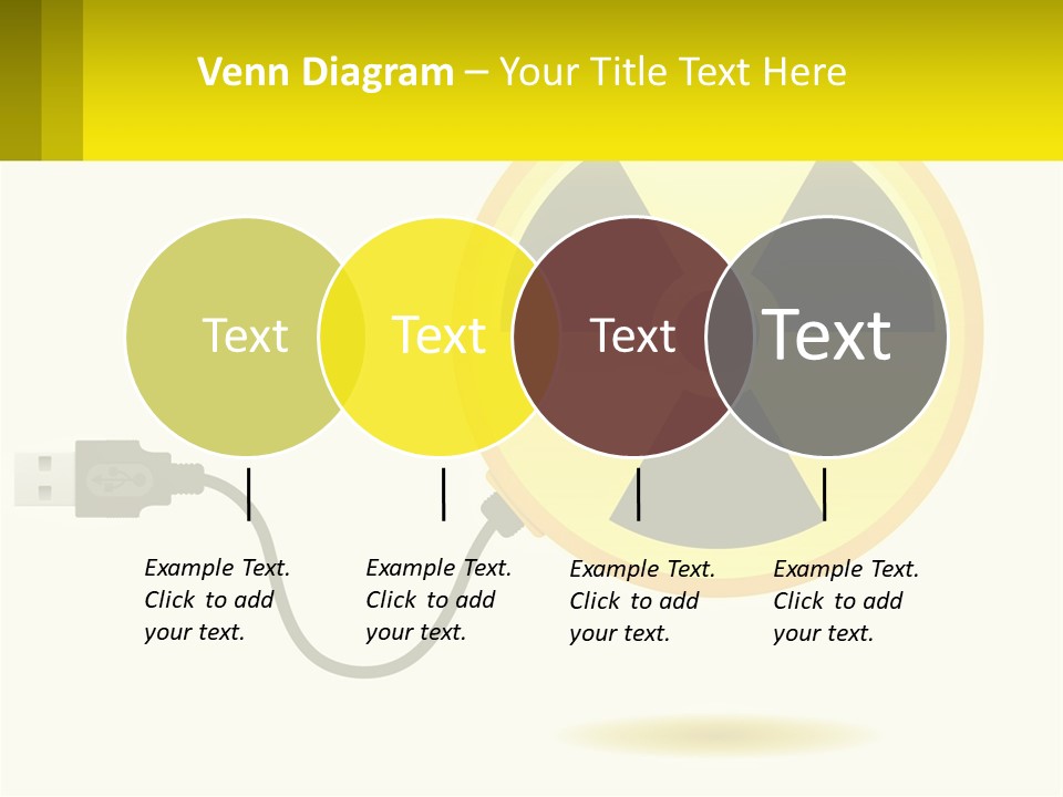 A Yellow Sign With A Radioactive Symbol On It PowerPoint Template