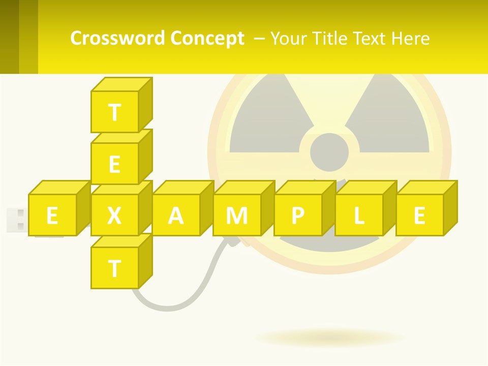A Yellow Sign With A Radioactive Symbol On It PowerPoint Template