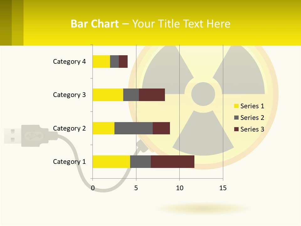 A Yellow Sign With A Radioactive Symbol On It PowerPoint Template