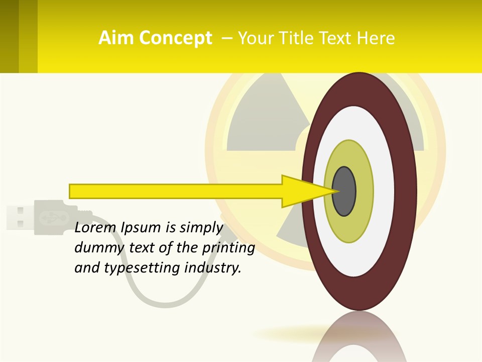 A Yellow Sign With A Radioactive Symbol On It PowerPoint Template