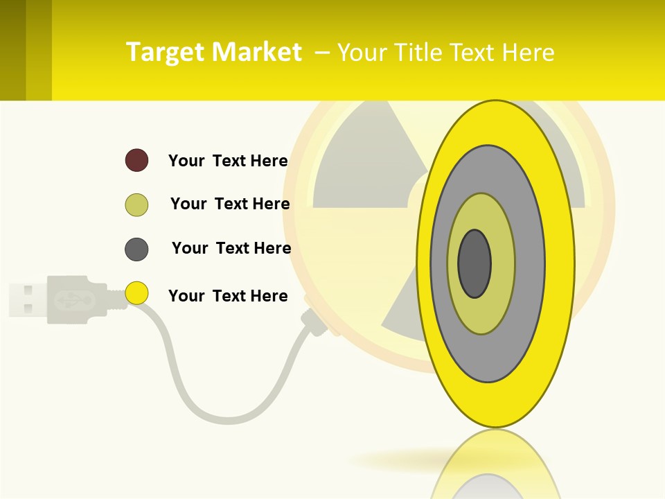 A Yellow Sign With A Radioactive Symbol On It PowerPoint Template