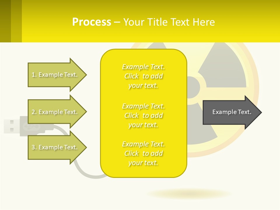 A Yellow Sign With A Radioactive Symbol On It PowerPoint Template