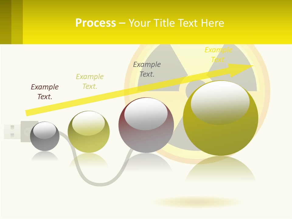 A Yellow Sign With A Radioactive Symbol On It PowerPoint Template