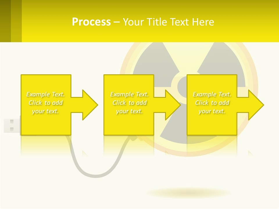 A Yellow Sign With A Radioactive Symbol On It PowerPoint Template