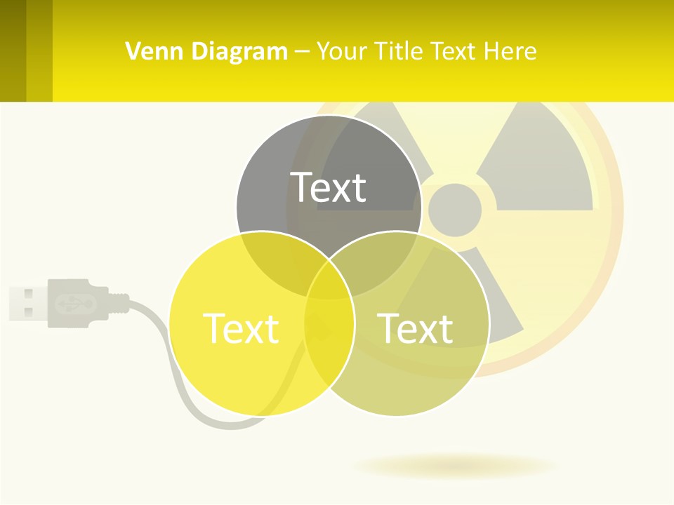 A Yellow Sign With A Radioactive Symbol On It PowerPoint Template