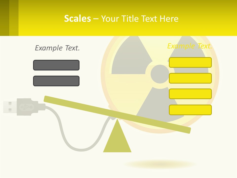 A Yellow Sign With A Radioactive Symbol On It PowerPoint Template