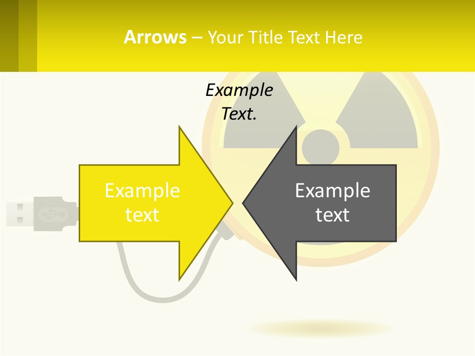 A Yellow Sign With A Radioactive Symbol On It PowerPoint Template