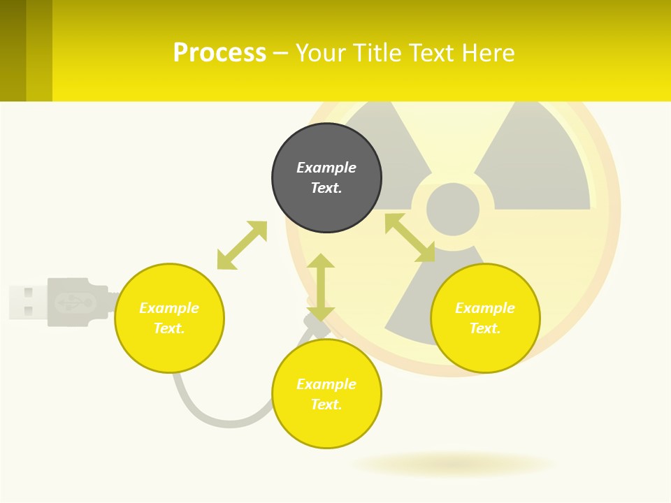 A Yellow Sign With A Radioactive Symbol On It PowerPoint Template