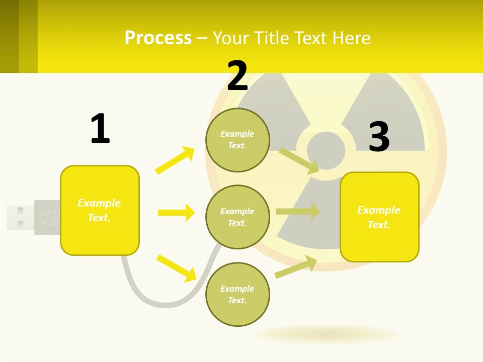 A Yellow Sign With A Radioactive Symbol On It PowerPoint Template