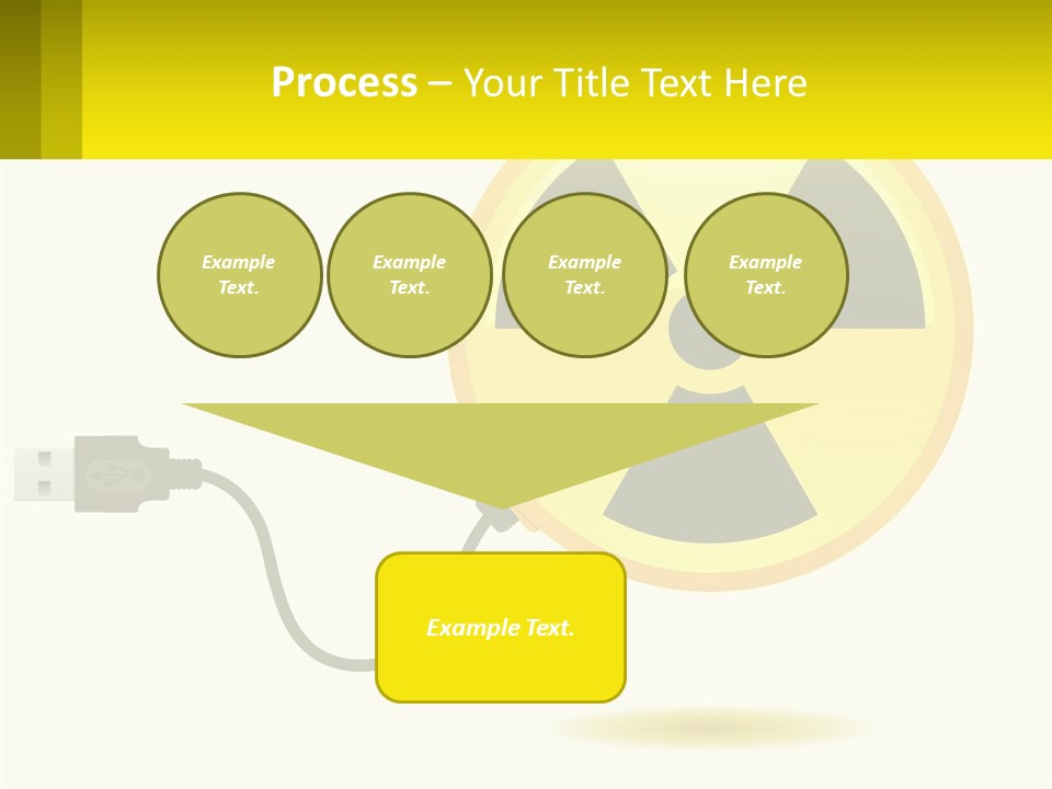 A Yellow Sign With A Radioactive Symbol On It PowerPoint Template