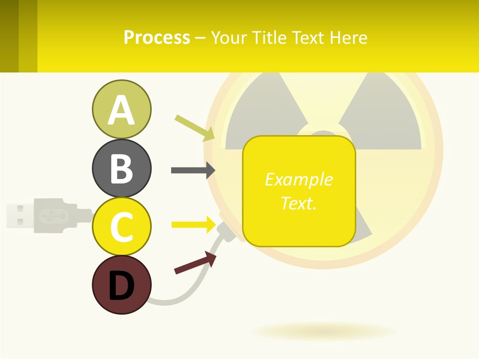 A Yellow Sign With A Radioactive Symbol On It PowerPoint Template