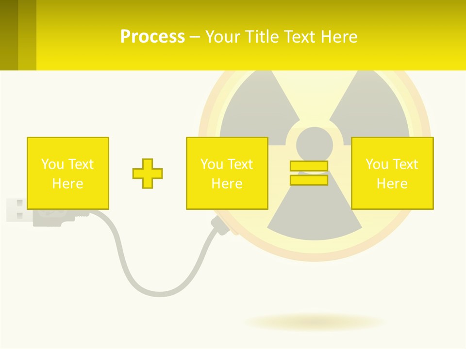 A Yellow Sign With A Radioactive Symbol On It PowerPoint Template