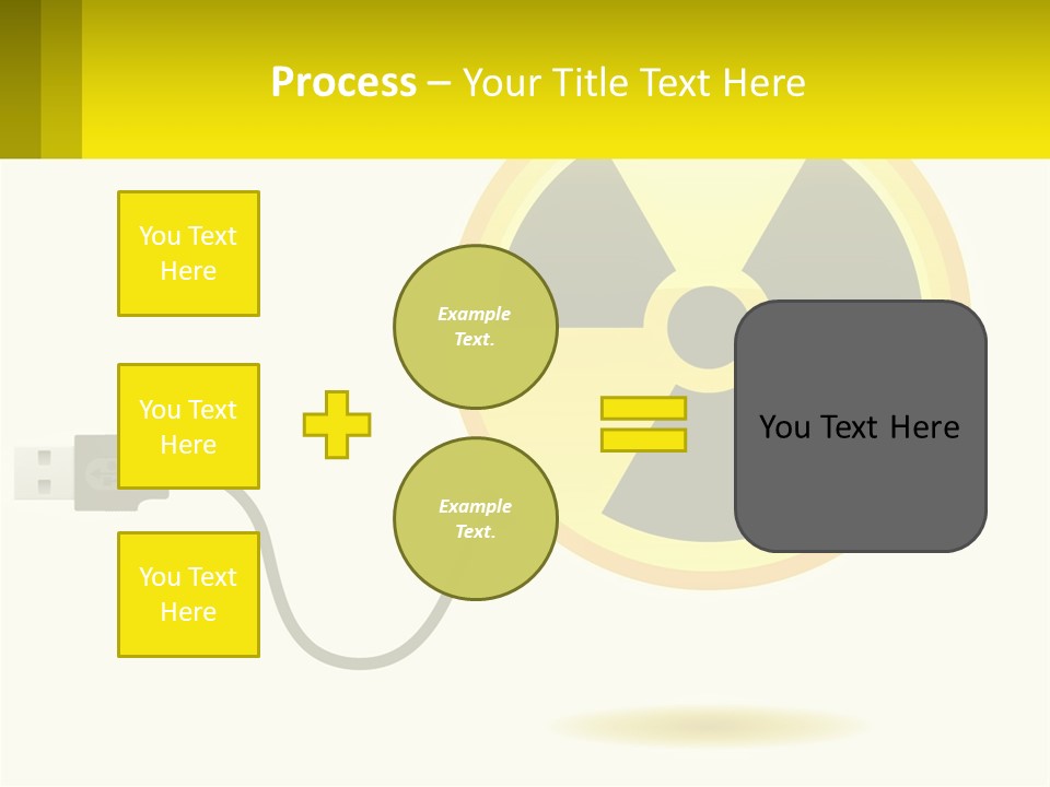 A Yellow Sign With A Radioactive Symbol On It PowerPoint Template