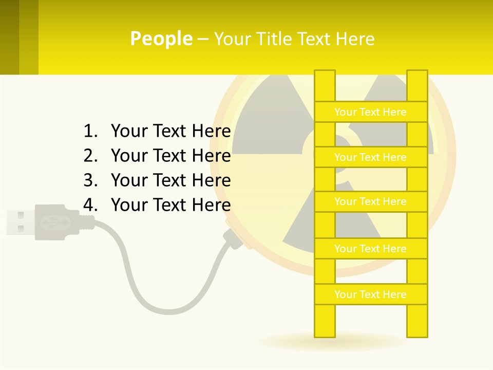 A Yellow Sign With A Radioactive Symbol On It PowerPoint Template