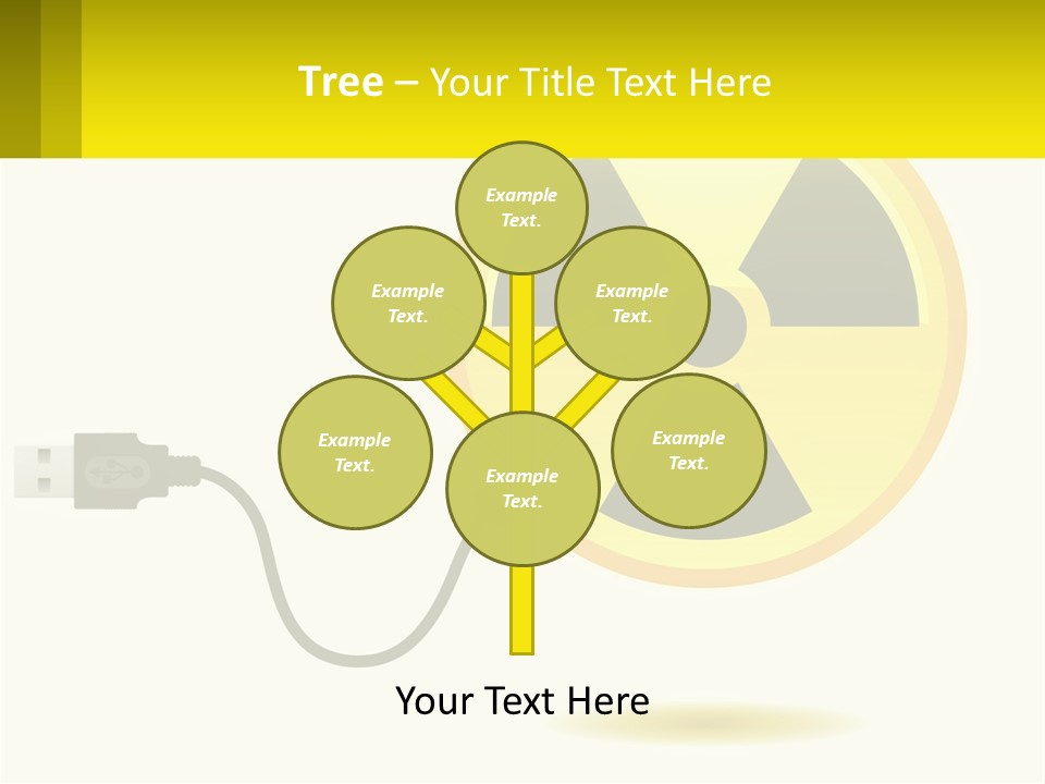 A Yellow Sign With A Radioactive Symbol On It PowerPoint Template