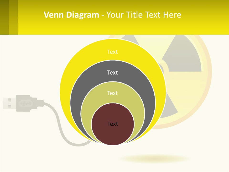 A Yellow Sign With A Radioactive Symbol On It PowerPoint Template