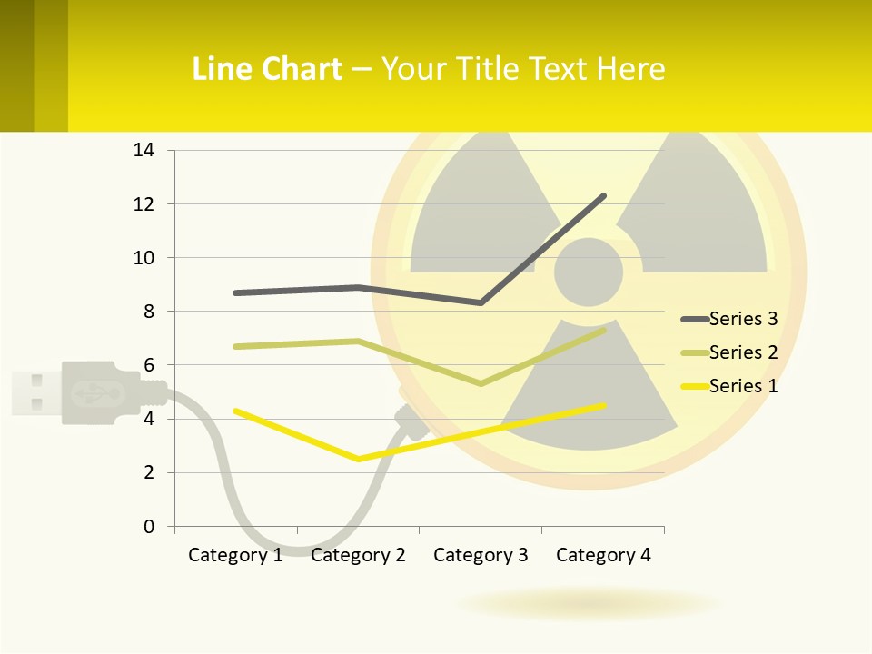 A Yellow Sign With A Radioactive Symbol On It PowerPoint Template