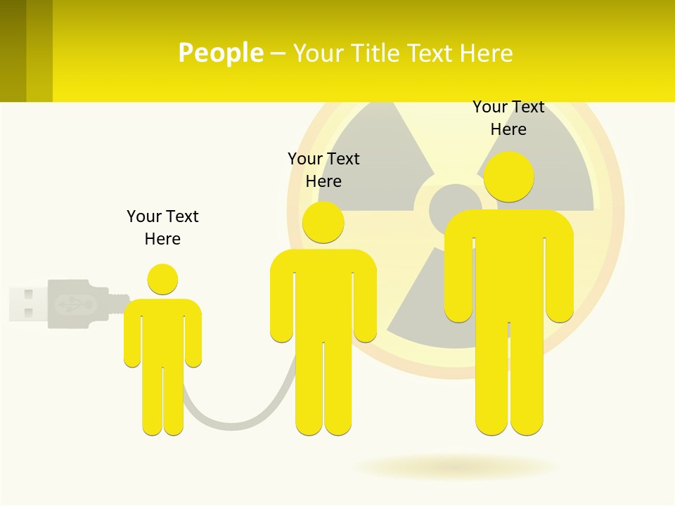 A Yellow Sign With A Radioactive Symbol On It PowerPoint Template