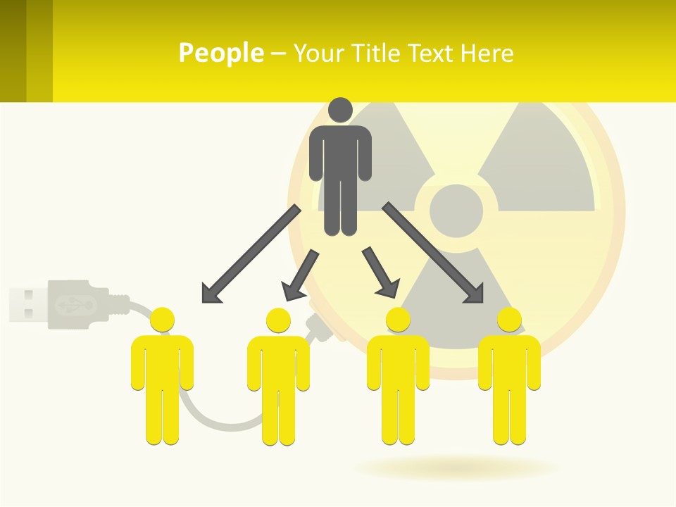 A Yellow Sign With A Radioactive Symbol On It PowerPoint Template