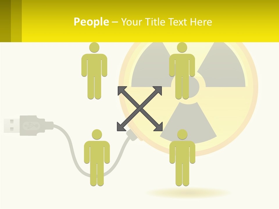 A Yellow Sign With A Radioactive Symbol On It PowerPoint Template