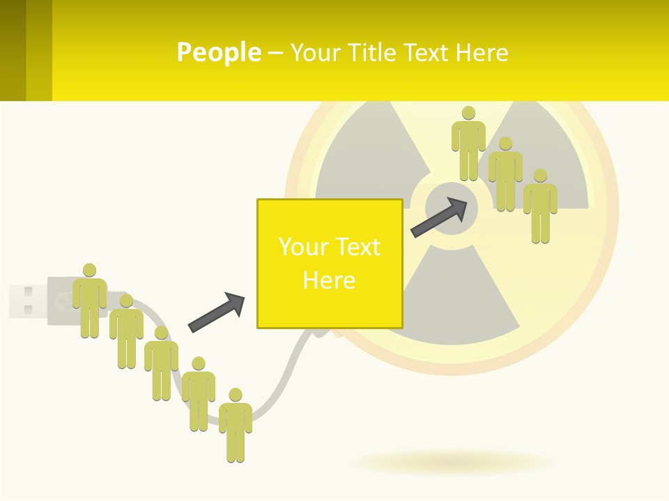A Yellow Sign With A Radioactive Symbol On It PowerPoint Template