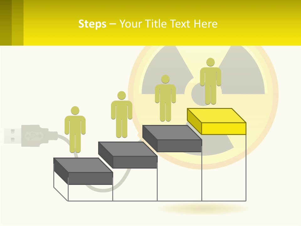 A Yellow Sign With A Radioactive Symbol On It PowerPoint Template