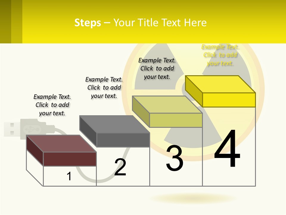 A Yellow Sign With A Radioactive Symbol On It PowerPoint Template