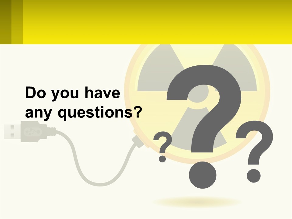 A Yellow Sign With A Radioactive Symbol On It PowerPoint Template