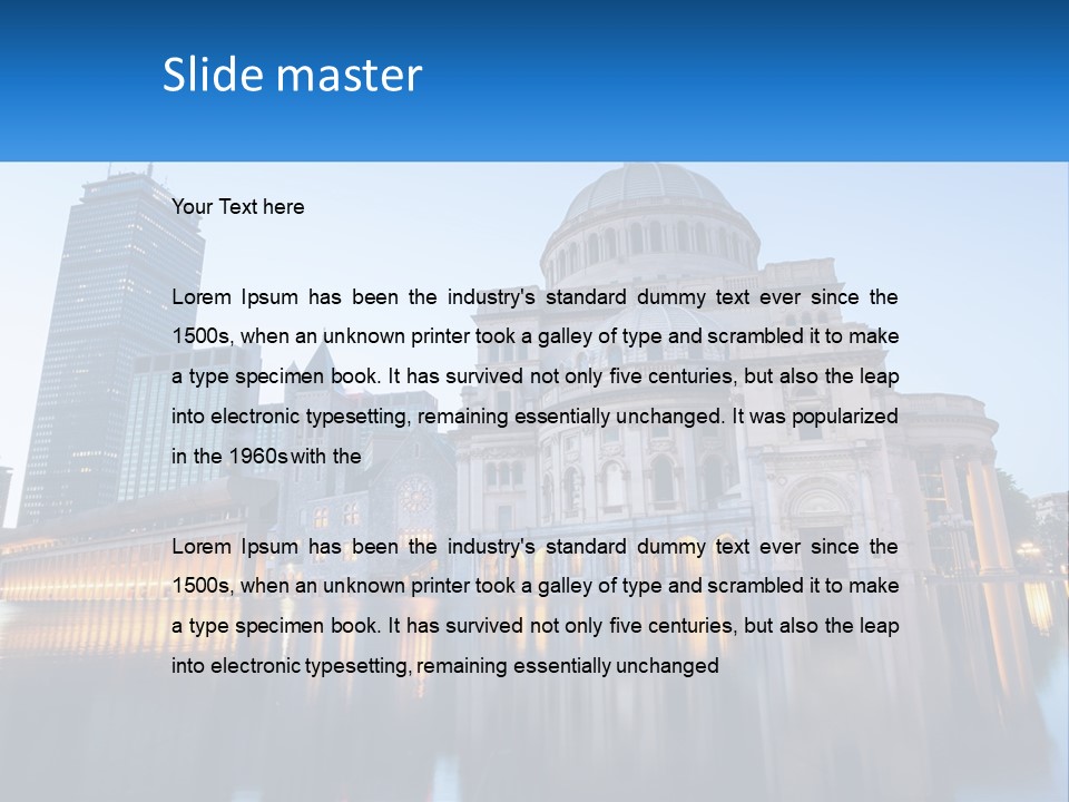 A Large Building With A Dome In The Middle Of It PowerPoint Template