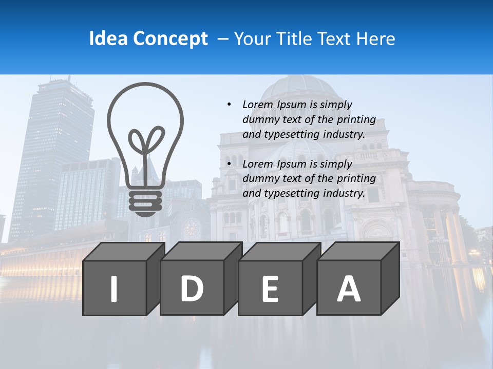 A Large Building With A Dome In The Middle Of It PowerPoint Template