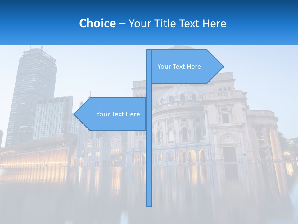 A Large Building With A Dome In The Middle Of It PowerPoint Template