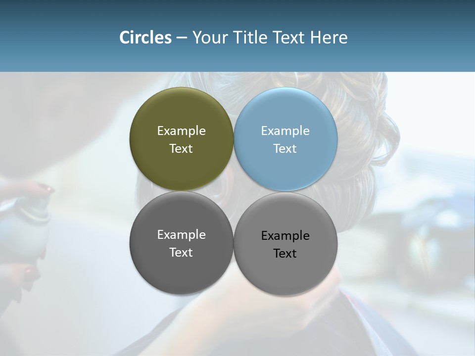 A Woman Getting Her Hair Styled By A Professional Hair Stylist PowerPoint Template