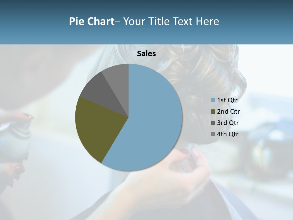 A Woman Getting Her Hair Styled By A Professional Hair Stylist PowerPoint Template