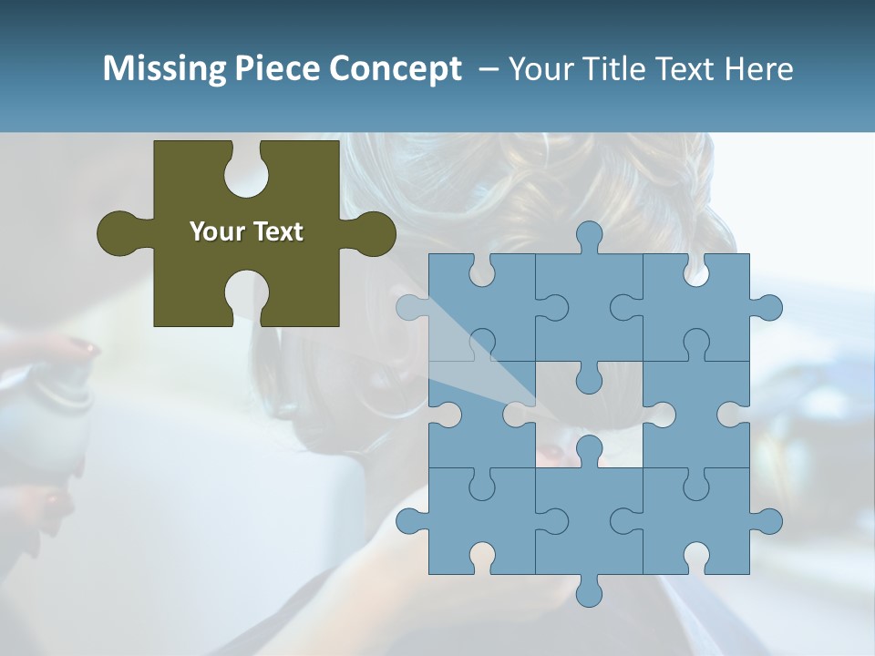 A Woman Getting Her Hair Styled By A Professional Hair Stylist PowerPoint Template