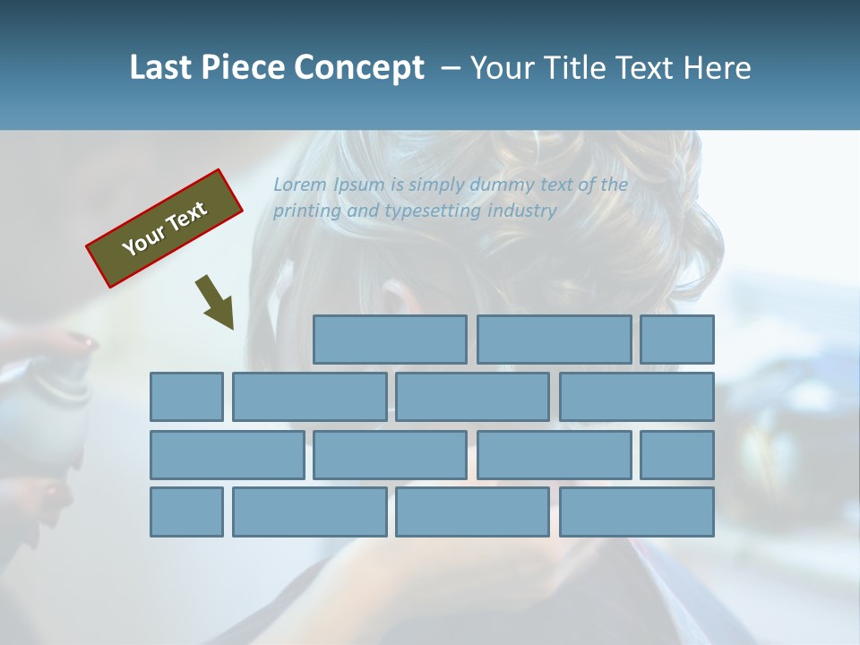 A Woman Getting Her Hair Styled By A Professional Hair Stylist PowerPoint Template