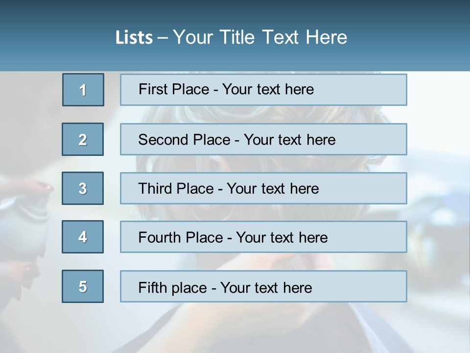 A Woman Getting Her Hair Styled By A Professional Hair Stylist PowerPoint Template