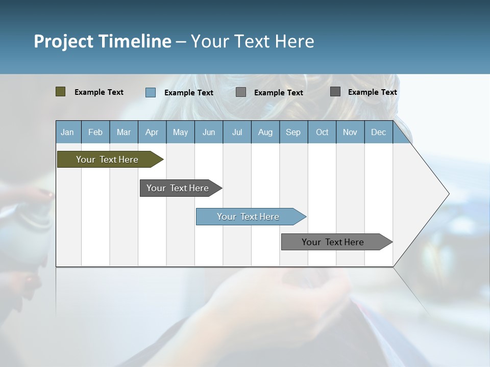 A Woman Getting Her Hair Styled By A Professional Hair Stylist PowerPoint Template