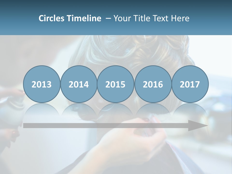 A Woman Getting Her Hair Styled By A Professional Hair Stylist PowerPoint Template