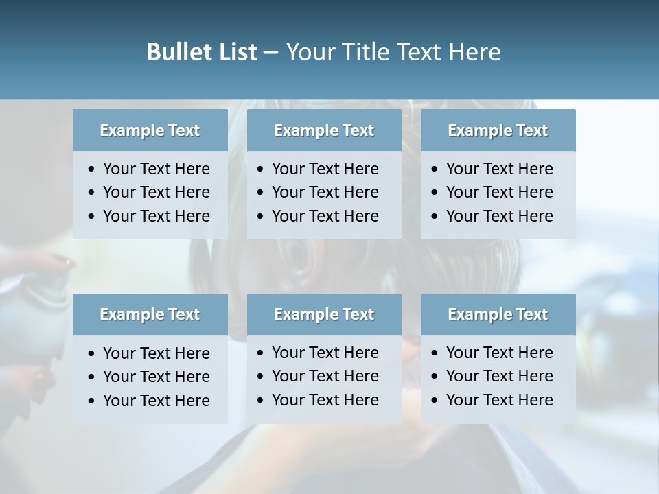 A Woman Getting Her Hair Styled By A Professional Hair Stylist PowerPoint Template