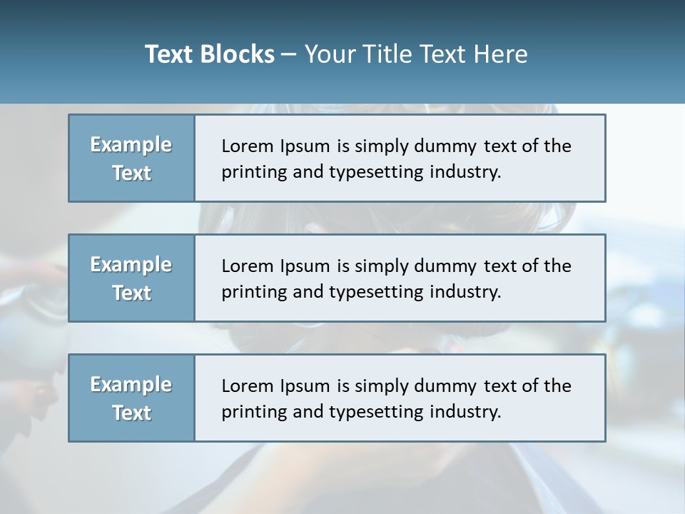 A Woman Getting Her Hair Styled By A Professional Hair Stylist PowerPoint Template