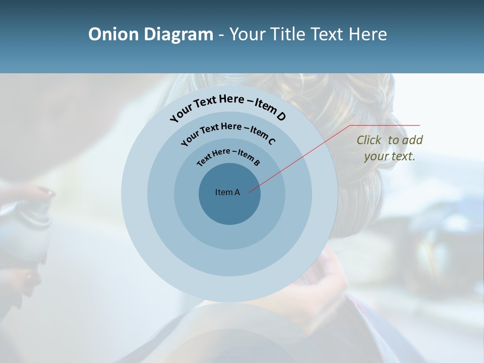 A Woman Getting Her Hair Styled By A Professional Hair Stylist PowerPoint Template